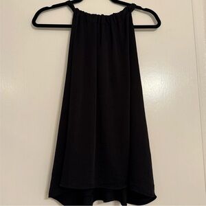 Black Halter Neck Tie Top